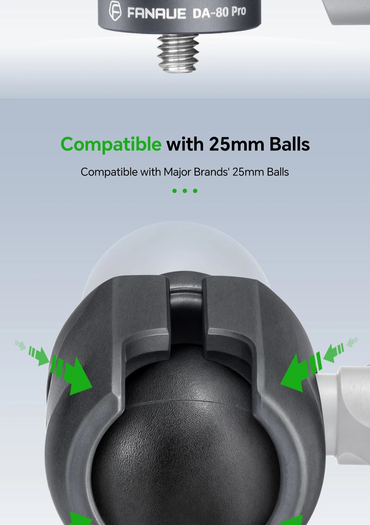 CowLost | product_id-fanaue-1-inch-ball-mount-swivel-arm-with-m6-m8-m10-1-4-screws-for-bicycle-motorcycle-camera |10