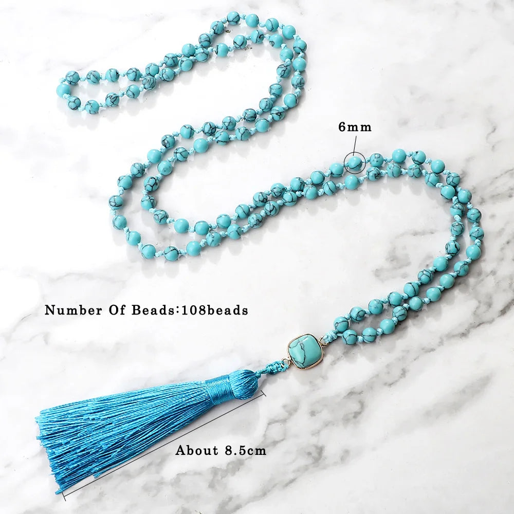 CowLost | handbags-natural-blue-pine-stone-108-beaded-mala-necklace |6