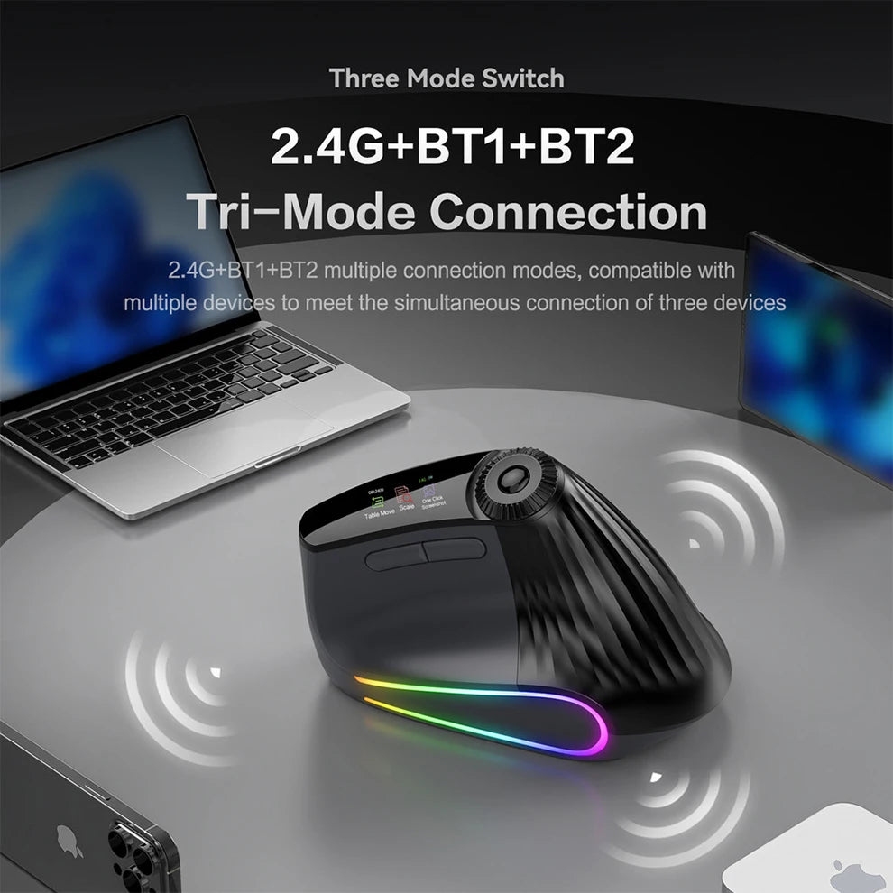 CowLost | backlit-wireless-ergonomic-mouse-with-smart-flying-scroll-function-adjustment-knob-bluetooth-2-4g-rechargeable-gaming-mouse |3