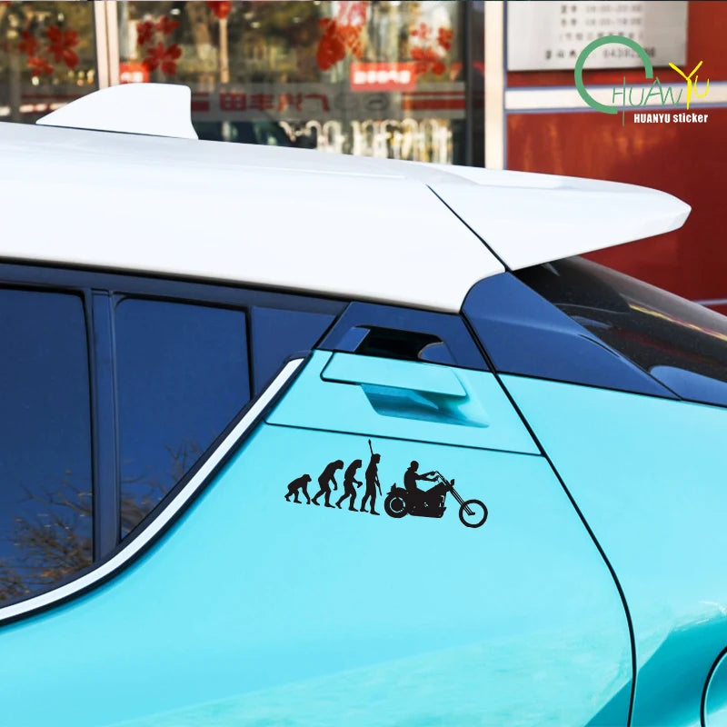 CowLost | interesting-human-evolution-course-creative-car-windows-motorcycle-body-pvc |4