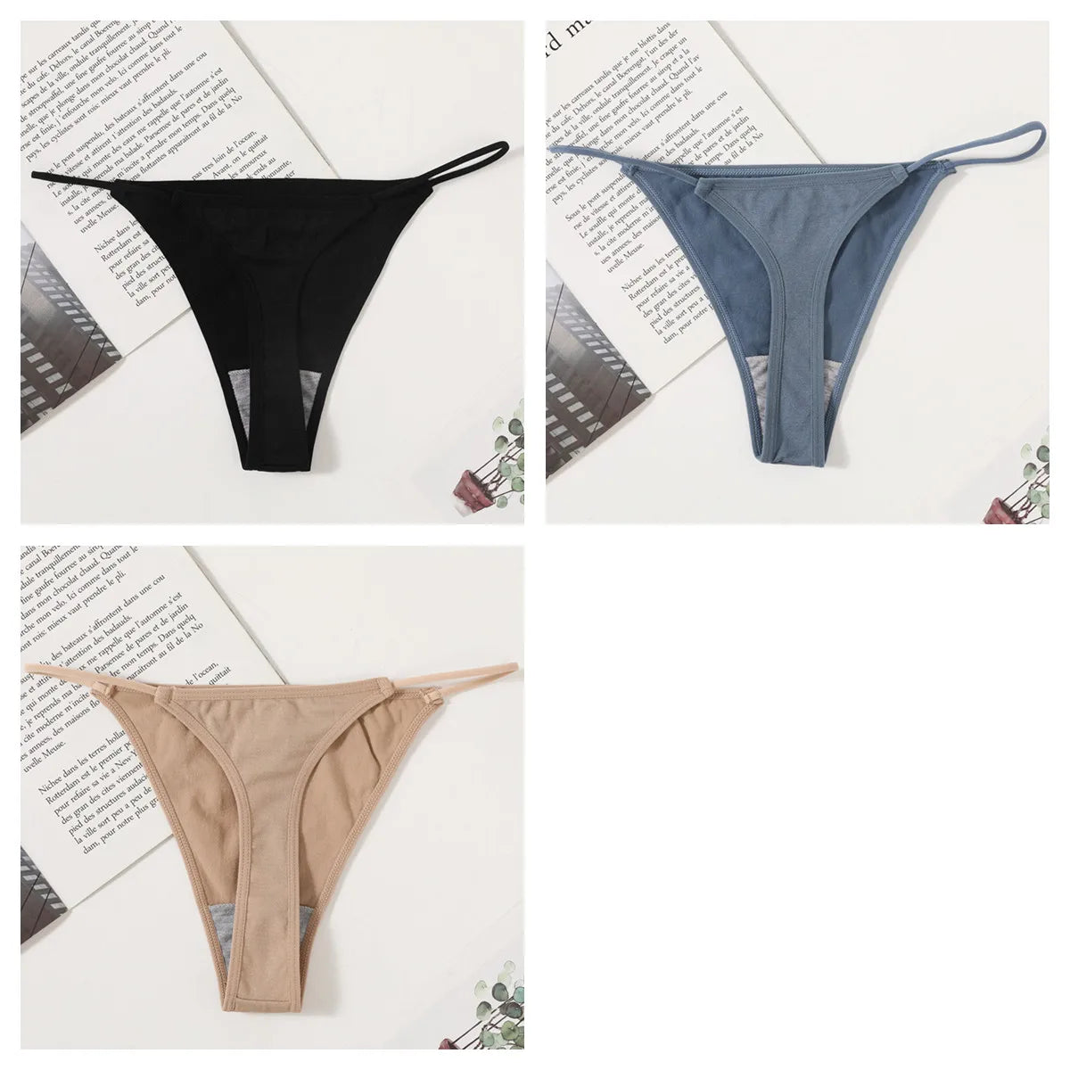 CowLost | product_id-3pcs-women-low-rise-seamless-g-string-thong-panty-set |25
