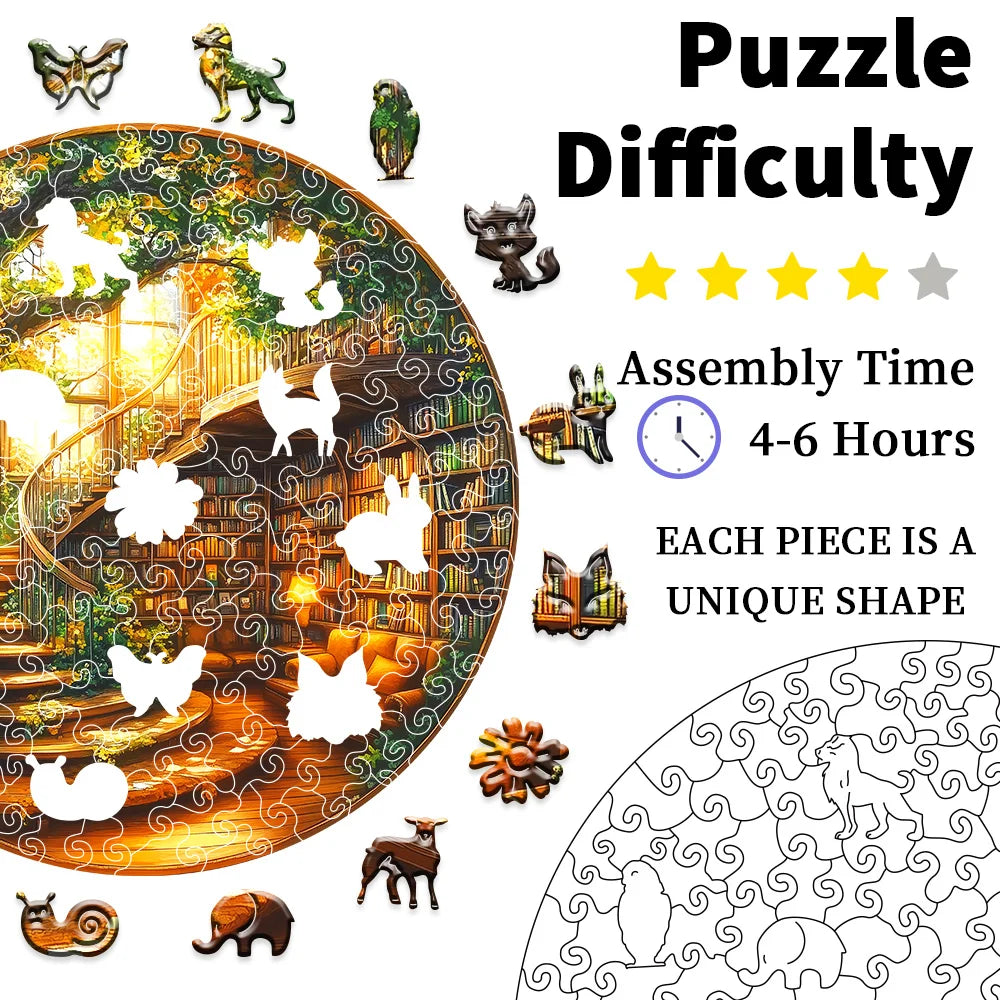 CowLost | product_id-fantasy-tree-series-wooden-library-puzzle-adult-gift-home-decor-decor |4