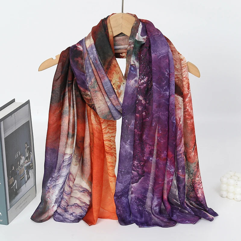 CowLost | bohemian-print-women-watercolor-soft-muslim-hijab |62