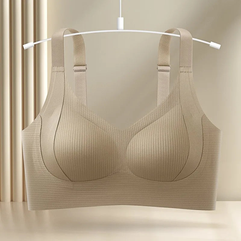 CowLost | product_id-plus-size-push-up-non-wire-v-neck-padded-bra-with-adjustable-wide-straps-m-4xl |11