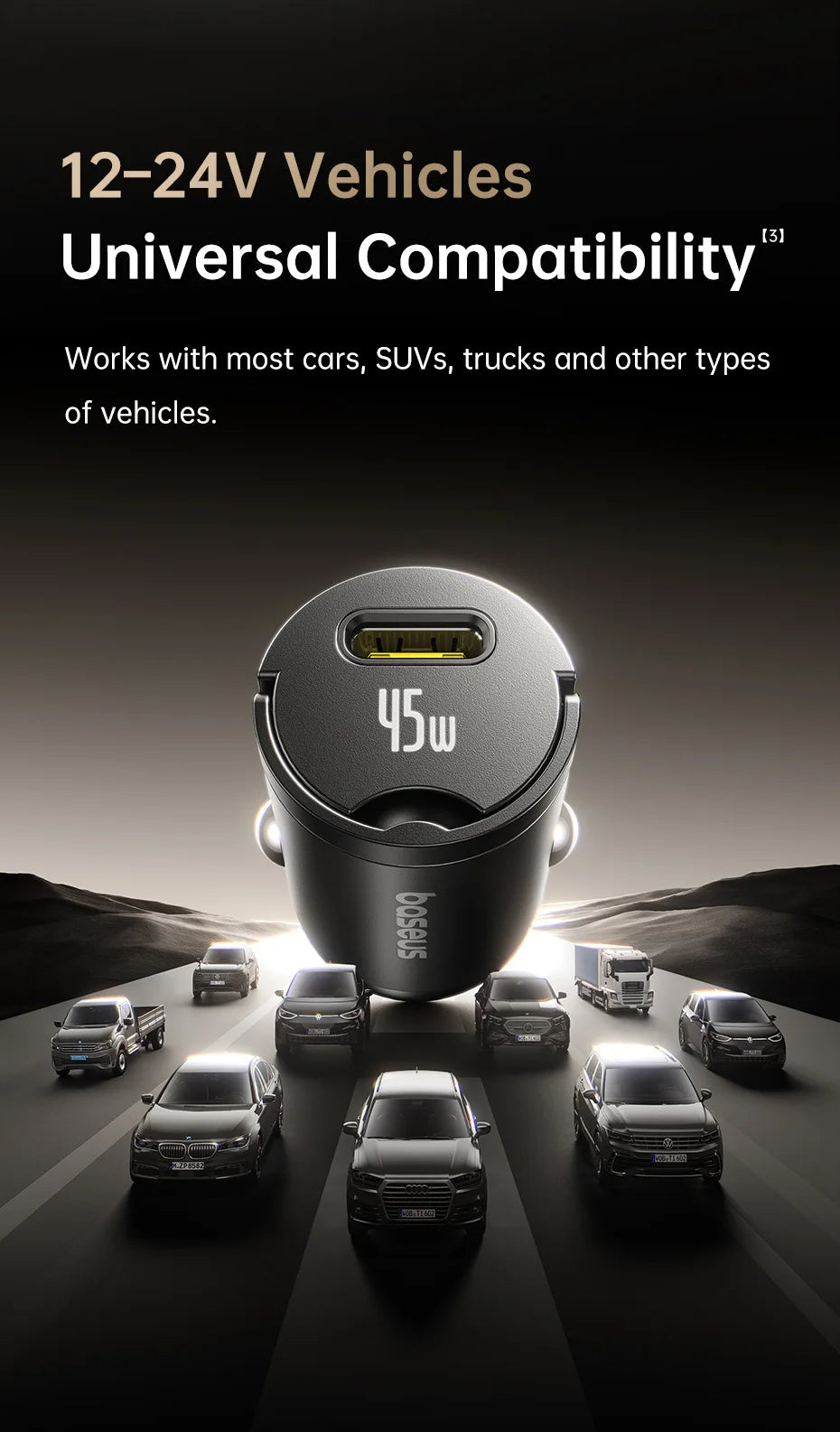 CowLost | baseus-45w-mini-car-charger-qc-pd-pps-ufcs-fast-charging |12