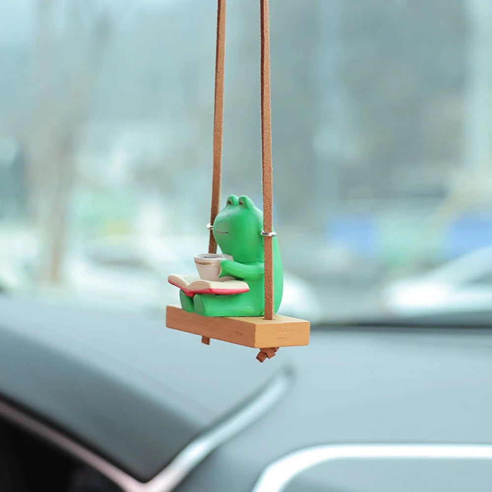 CowLost | gin-product_id-swinging-frog-rearview-mirror-car-pendant-charm |16