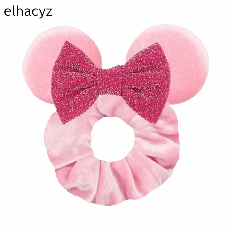 CowLost | mouse-ears-sequins-bow-women-velvet-scrunchies |32
