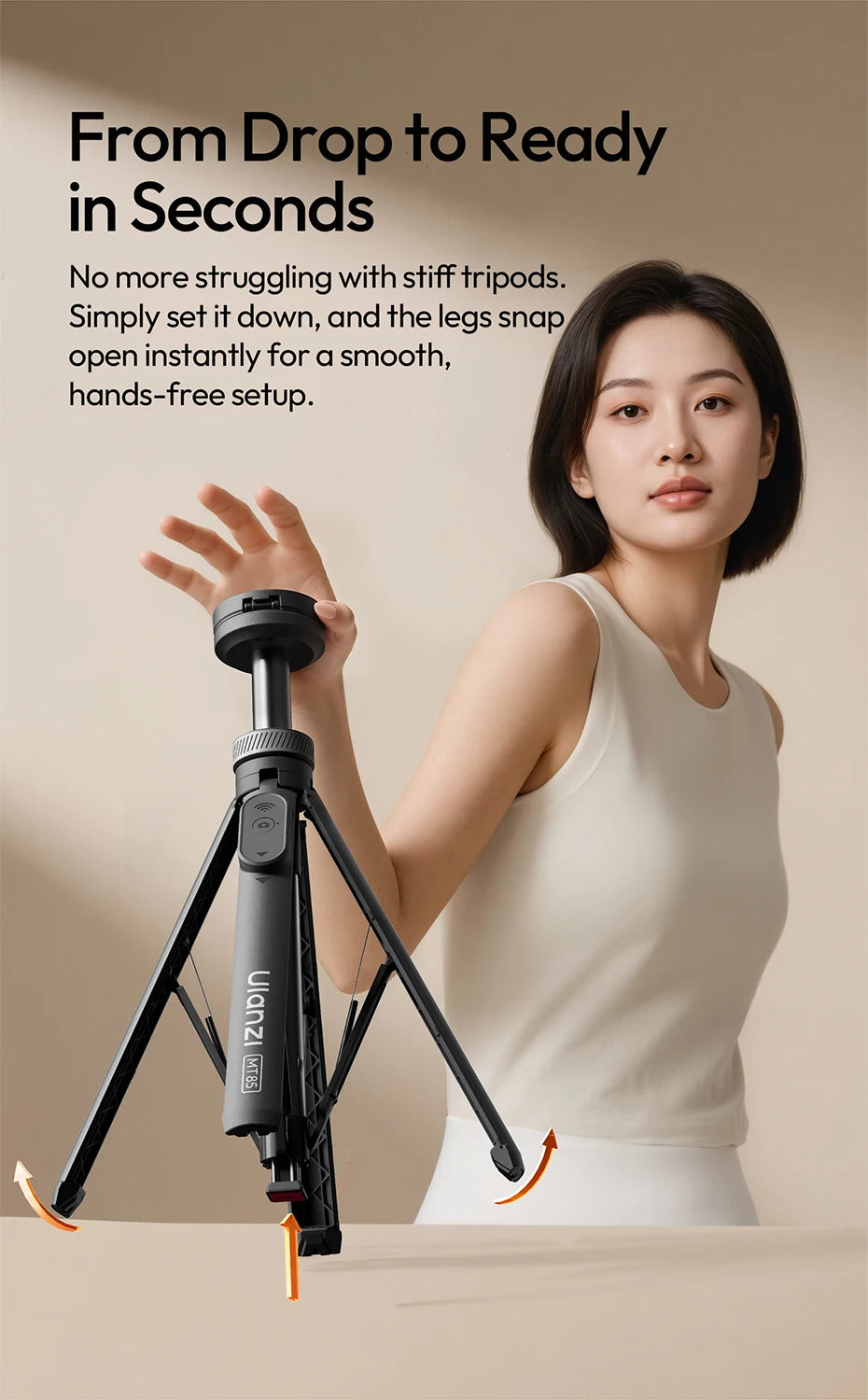 CowLost | ulanzi-mt-85-automatic-phone-tripod-magsafe-selfie-stick-for-iphone-17-16-15 |9