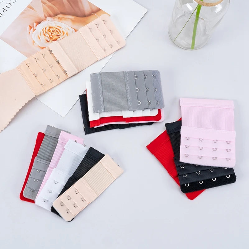 100 PCS Hook Bra Extender Women's Elastic Bra Extension Strap Hook