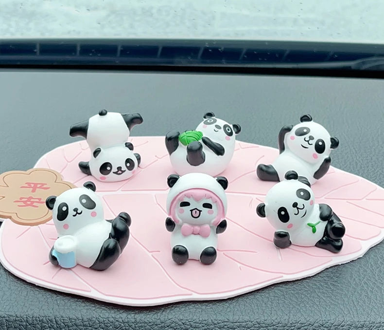 CowLost | product_id-6-8pcs-mini-giant-panda-car-dashboard-ornaments-navigator-screen-decoration-toy-gift-set |7