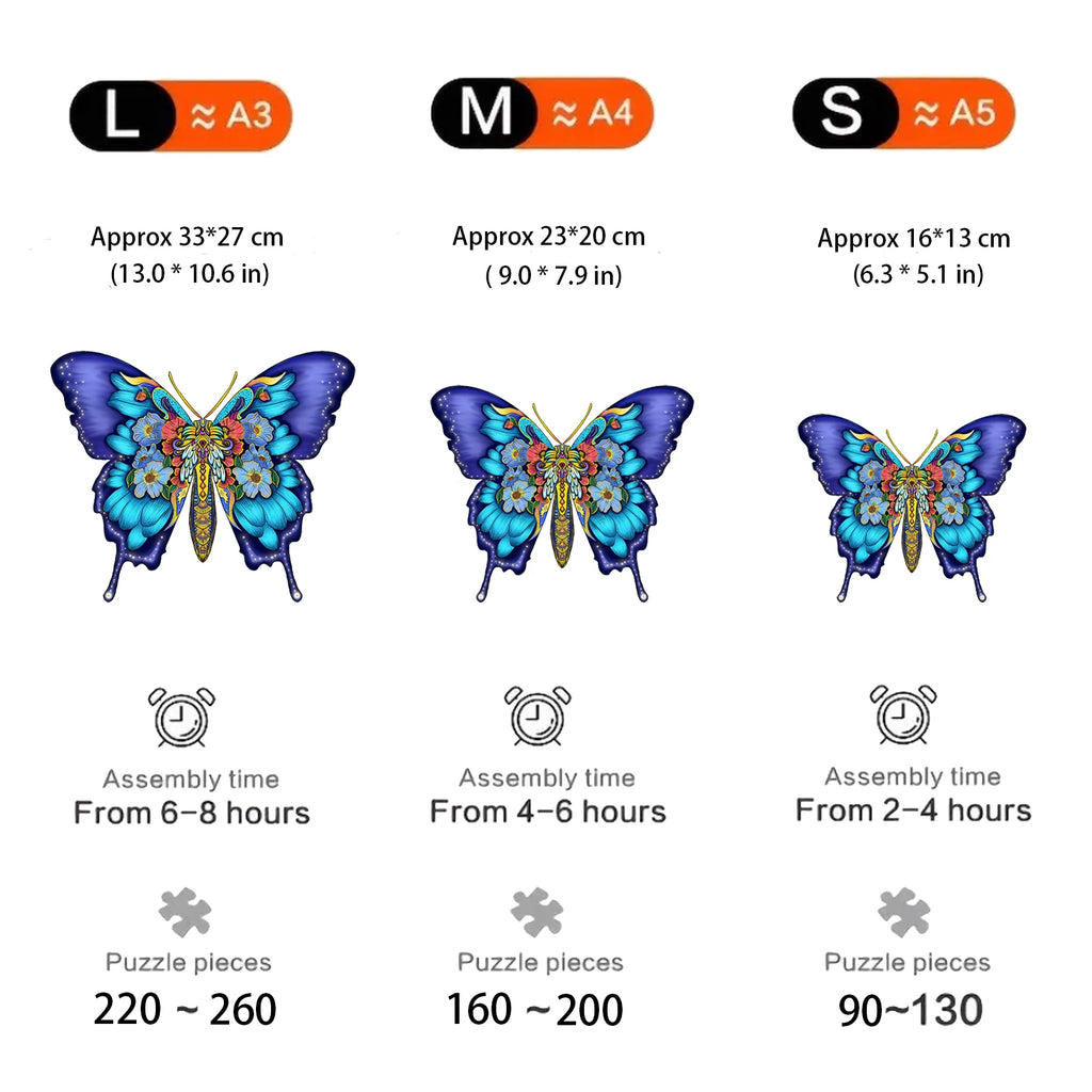 CowLost | product_id-3d-wooden-butterfly-jigsaw-puzzle-gift-game |2