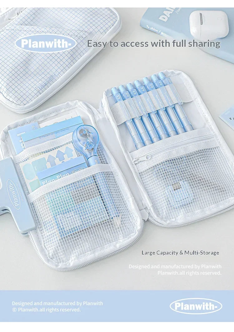 CowLost | product_id-planwith-translucent-sesame-bun-large-capacity-pencil-case-for-school-travel |12
