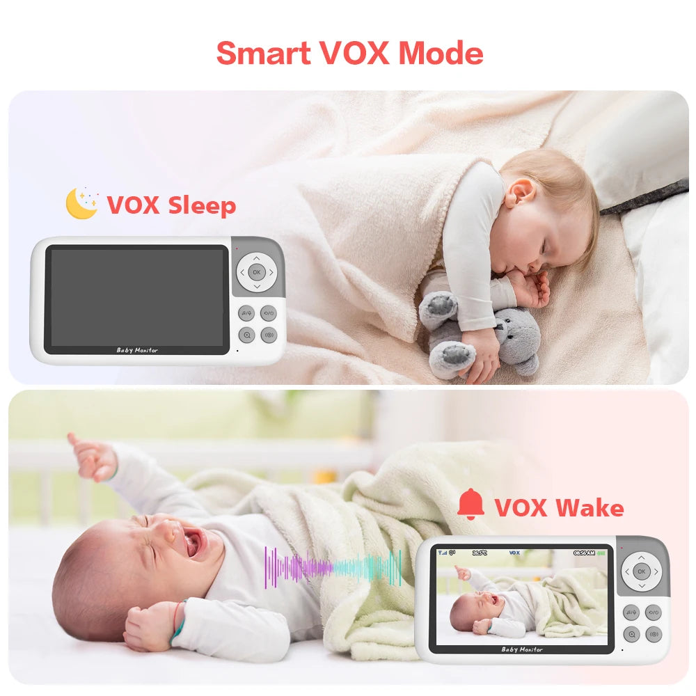 CowLost | vb806-video-baby-monitor-camera-720p-5inch-large-display-3x-zoom-pan-tilt-security-camera-300m-transmissian-distance-2-way-audio |12