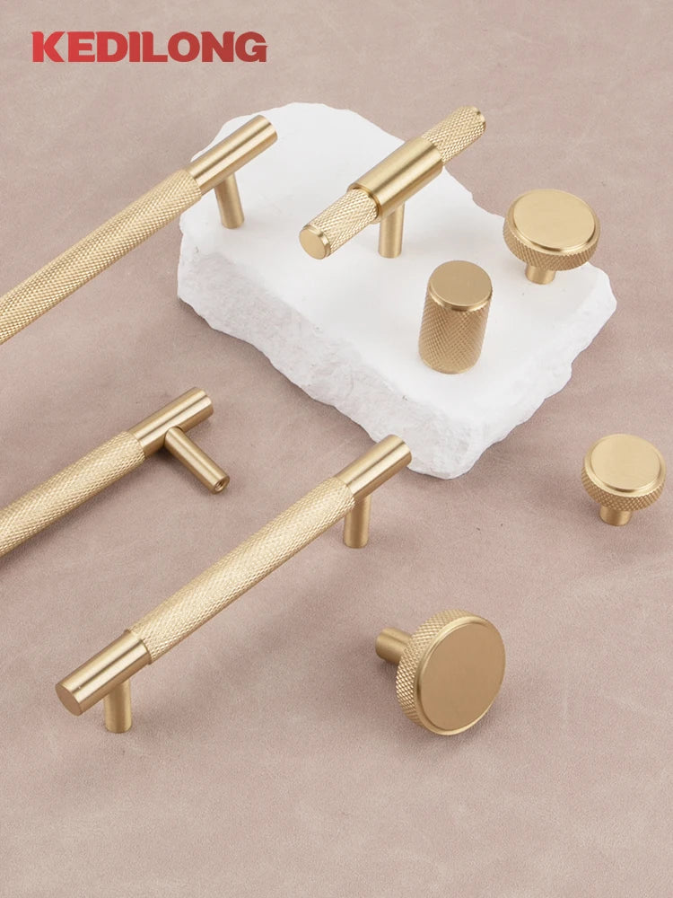 CowLost | kedlo-european-luxury-solid-brass-embossed-gold-500mm-long-handle-american-retro-antique-drawer-t-handle |11
