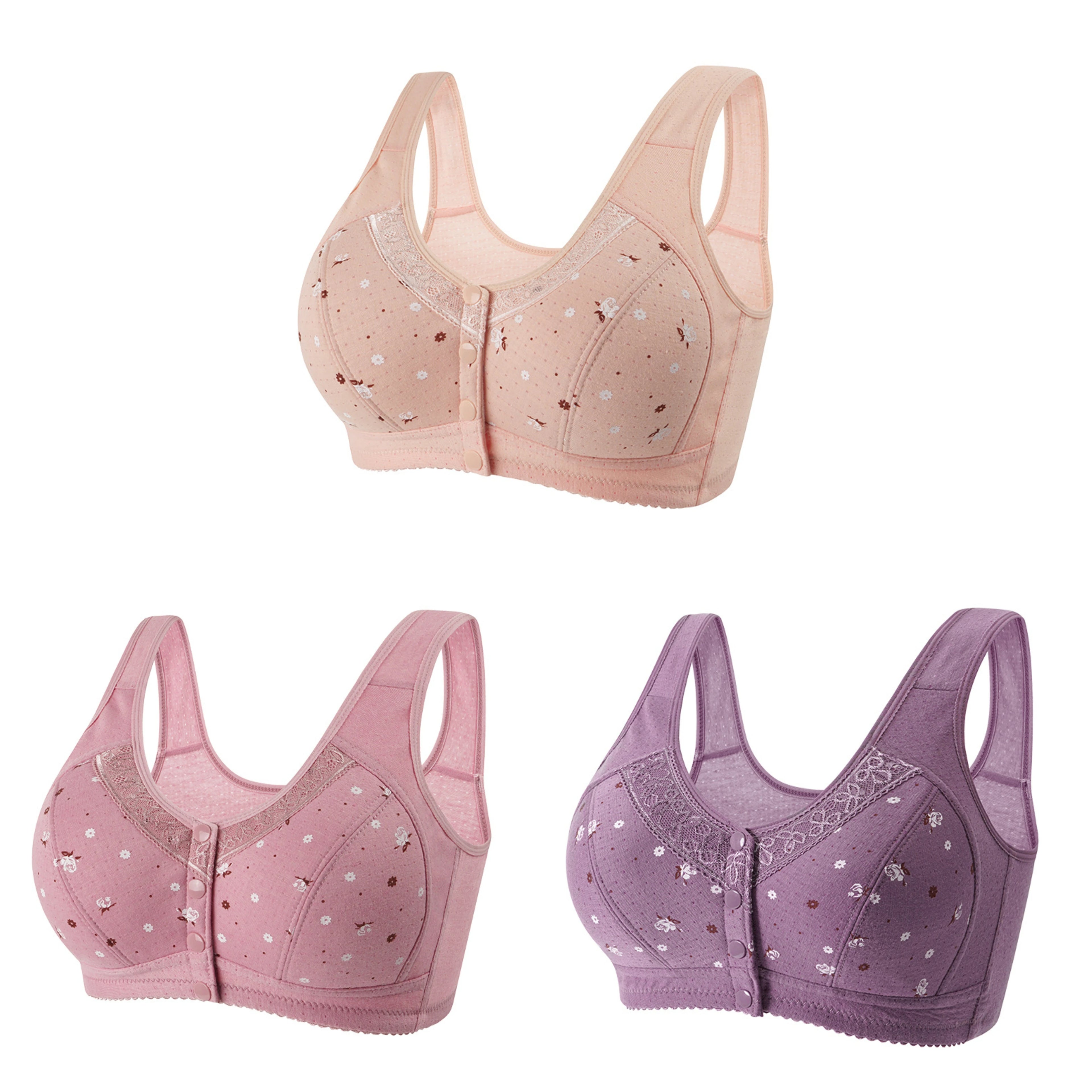 CowLost | product_id-fallsweet-3-piece-wireless-front-closure-seamless-lace-bra-set-plus-size |24