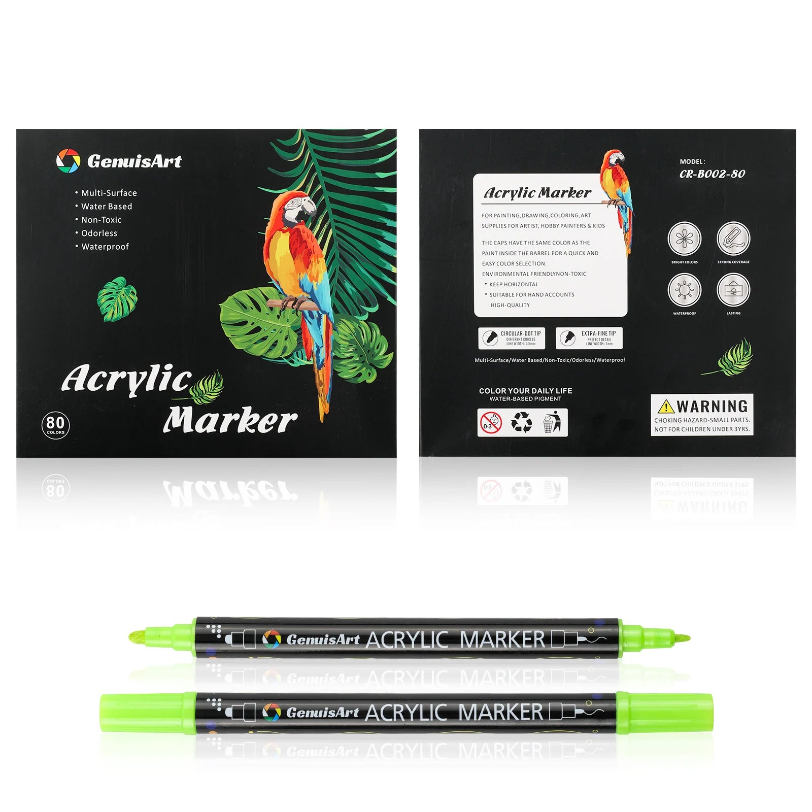 CowLost | product_id-dual-tip-acrylic-paint-pens-markers-12-80-colors-for-wood-rocks-canvas-glass-ceramic-diy-graffiti |15