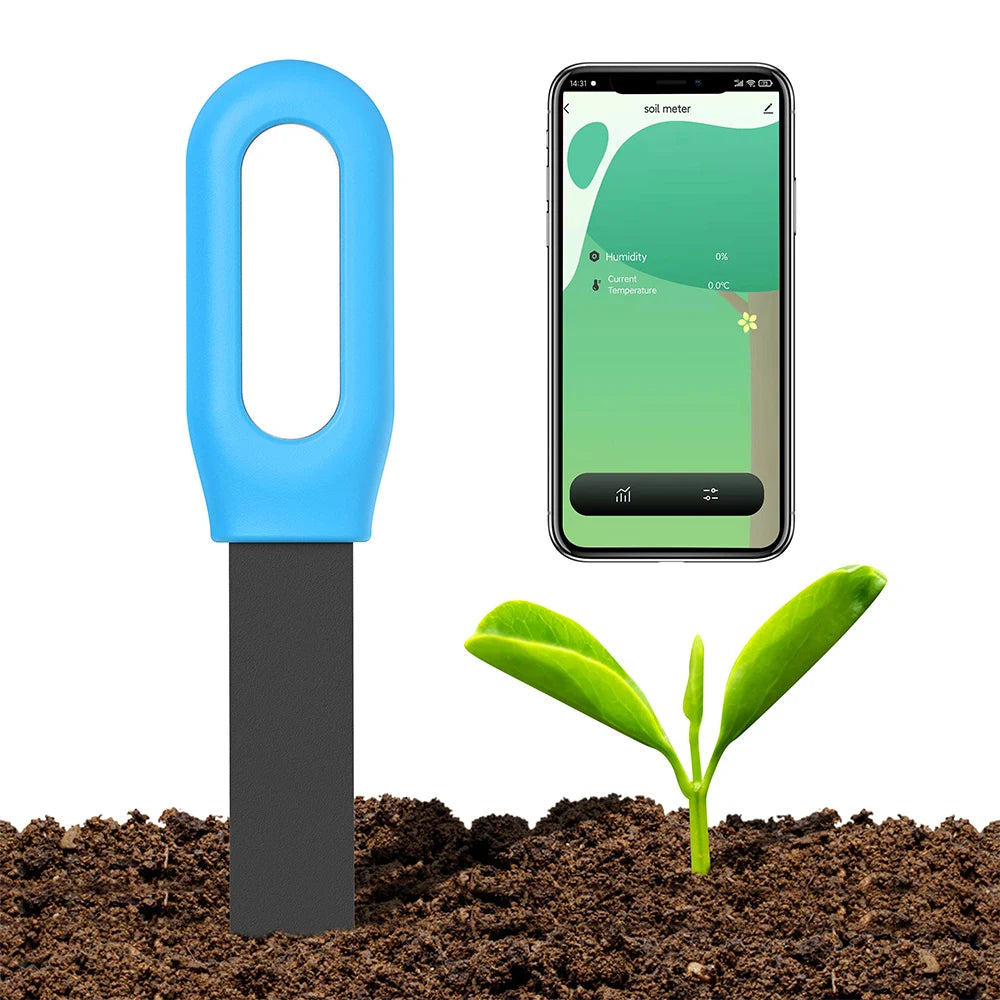 JUANJUAN Smart Zigbee 2-in-1 Soil Moisture & Temperature Humidity Tester Bluetooth for Garden Greenhouse