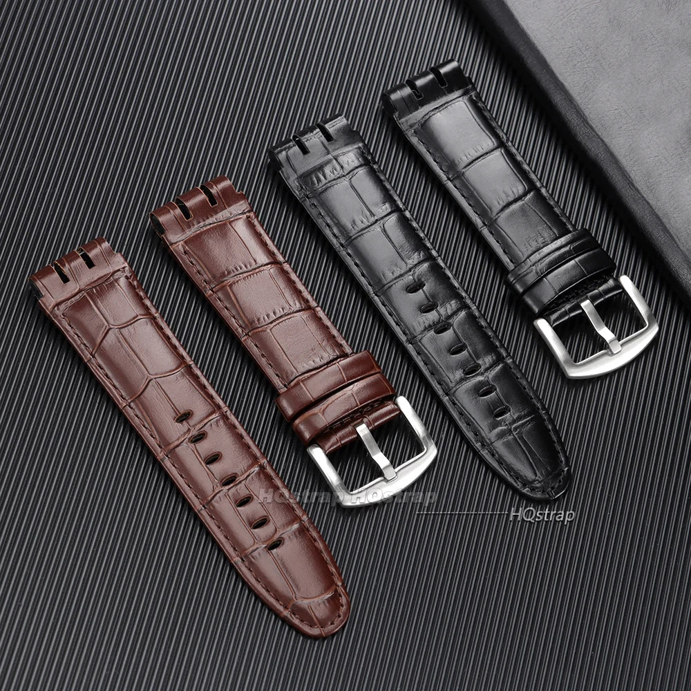 CowLost | product_id-cowhide-leather-23mm-waterproof-watchband-for-swatch-yos440-449-401-447-unisex |3