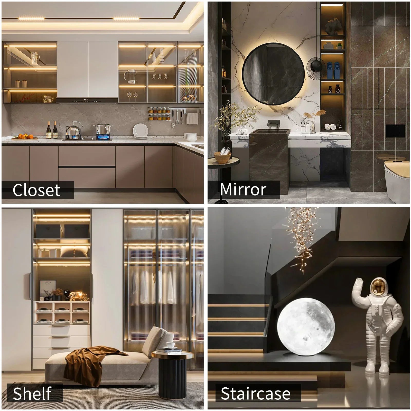 CowLost | tv-led-backlight-strips-bars-product_id-5v-usb-led-light-strip-flexible-tape-for-indoor-study-wardrobe-tv-backlight-stair-cabinet-decor |5
