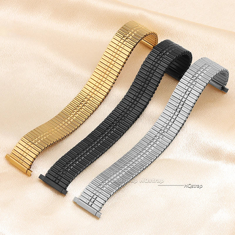 CowLost | bracelets-product_id-16-22mm-stainless-steel-elastic-expansion-watch-strap-silver-gold-black-unisex-bracelet |2