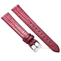 Ultra-thin 8-16mm Lizard Pattern Leather Watch Strap for Women Waterproof Wristband
