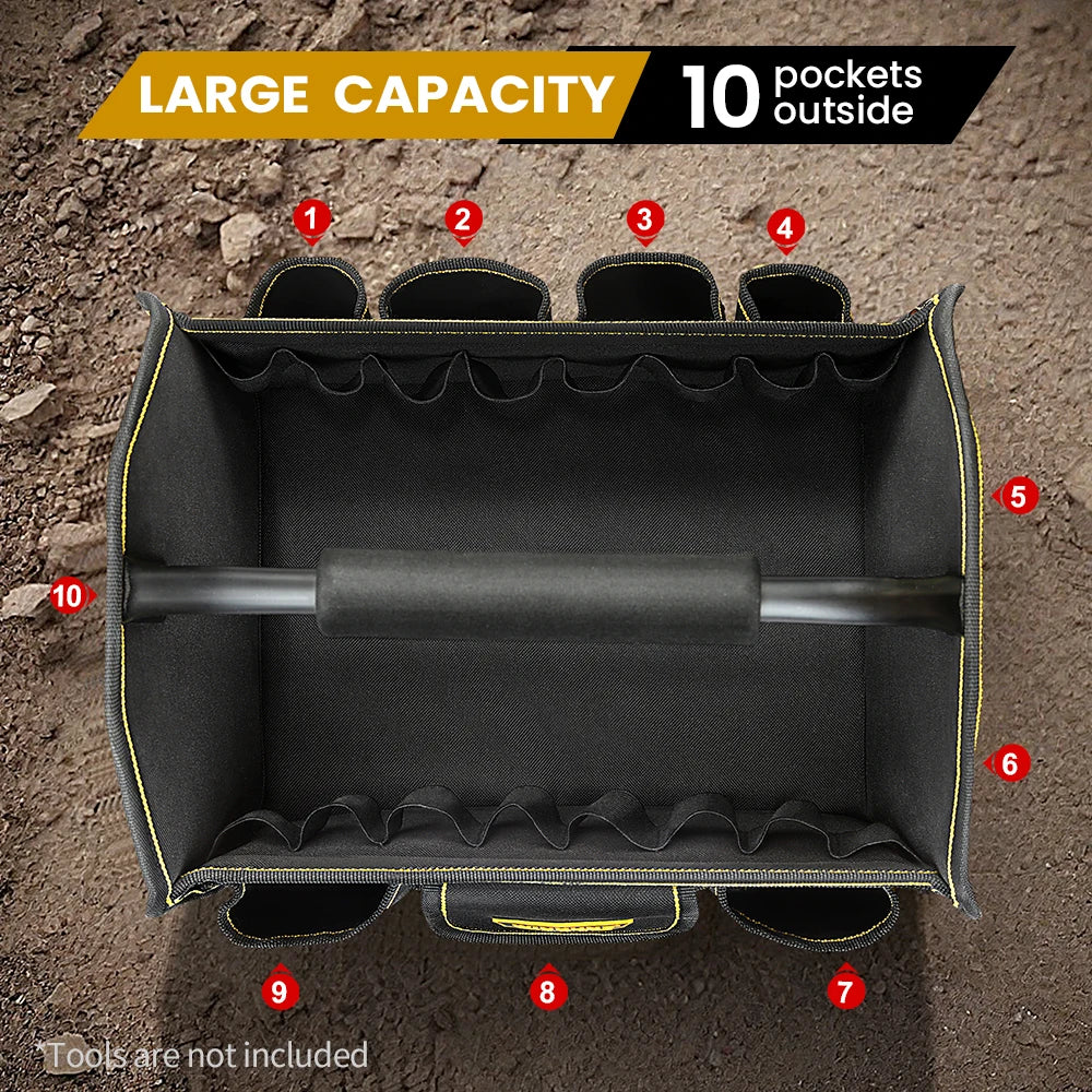 CowLost | product_id-winhunt-10-pocket-wide-mouth-heavy-duty-tool-tote-bag-for-electricians |5