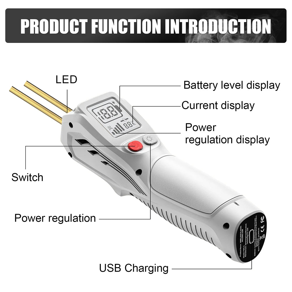 500W Handheld Wireless Plastic Welding Machine with LCD Display for Car Bumper Repair