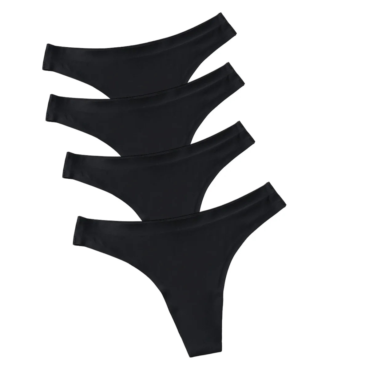 CowLost | product_id-4pcs-women-s-low-waist-seamless-ice-silk-thong-panties-set |22