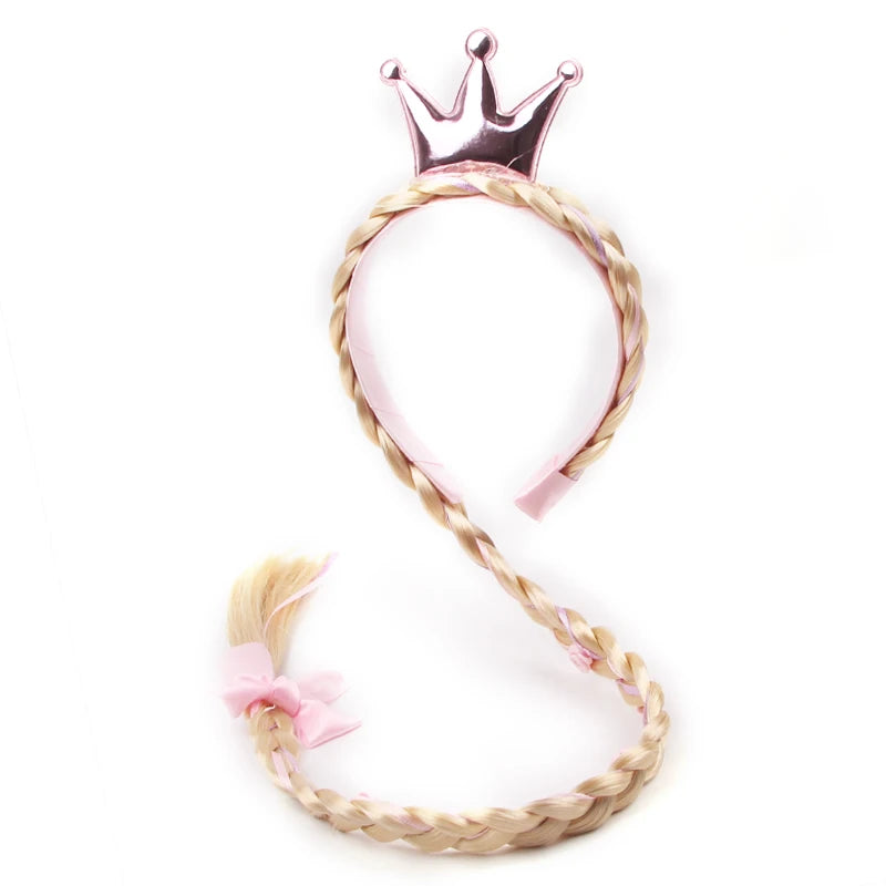 CowLost | frozen-princess-elsa-headband-snowflake-tiara-wig-braid |12