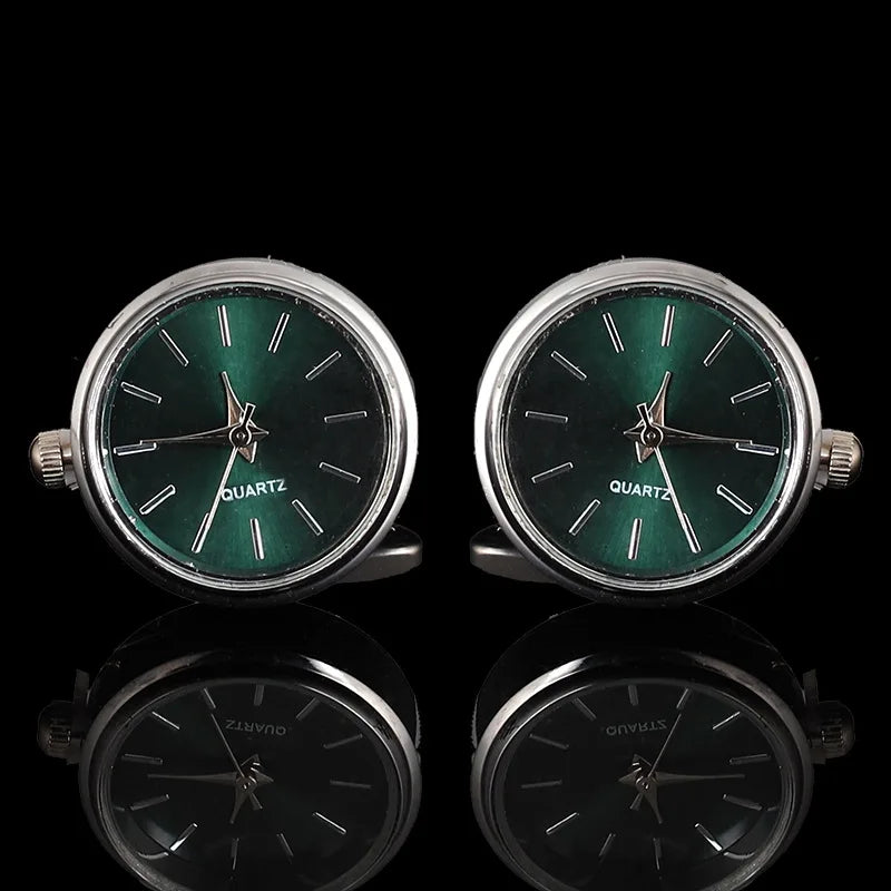 CowLost | luxury-cufflinks-watch-rotatable-electronic-functional-buckle-business |32