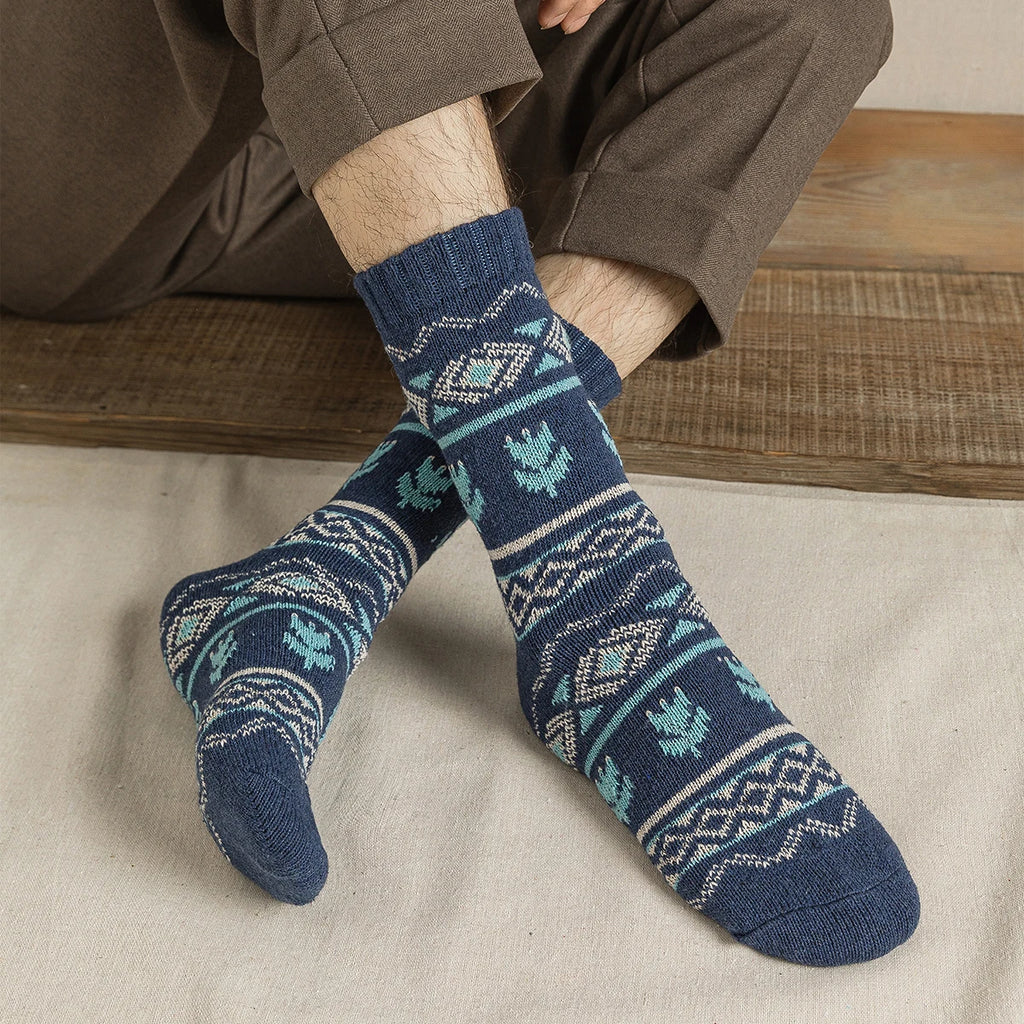 CowLost | sporting-goods-5-pairs-thick-warm-winter-socks-for-men-women-retro-style |11