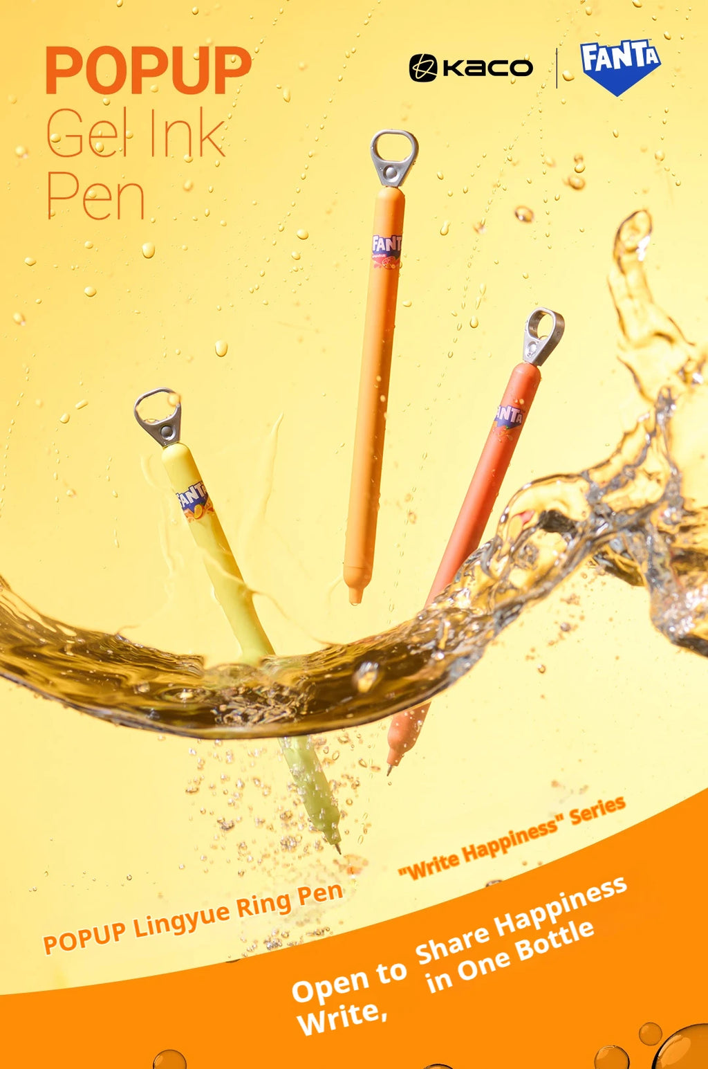 CowLost | product_id-kaco-coca-cola-fanta-0-5mm-black-ink-gel-pen-push-button-office-school-use |6