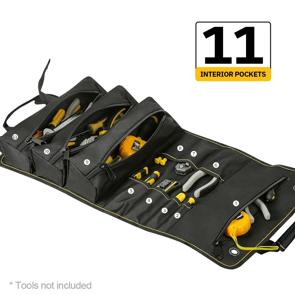CowLost | product_id-winhunt-roll-up-tool-bag-with-11-pockets-heavy-duty-durable-black |2