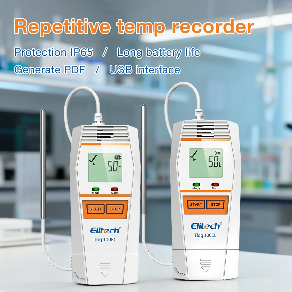 Tlog Series USB Temperature Humidity Data Logger LCD Ultra-low Temp Recorder for Cold-chain Lab
