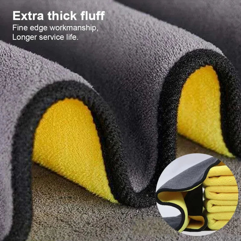 CowLost | shop-towels-general-purpose-cleaning-cloths-product_id-car-wash-absorbent-microfiber-cleaning-towels-thickened-yellow-30-40-60cm |5