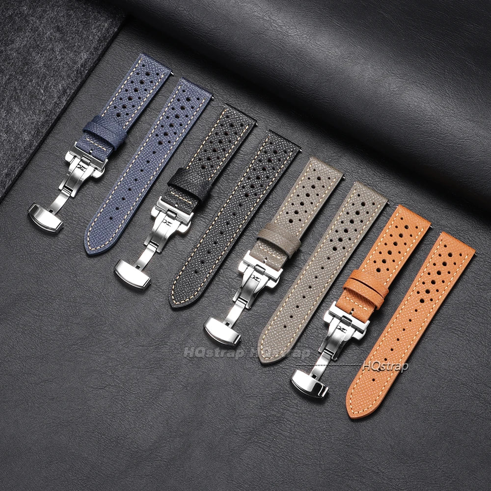 CowLost | product_id-vintage-handmade-leather-watch-strap-18-22mm-quick-release-gray-black-brown-blue |5