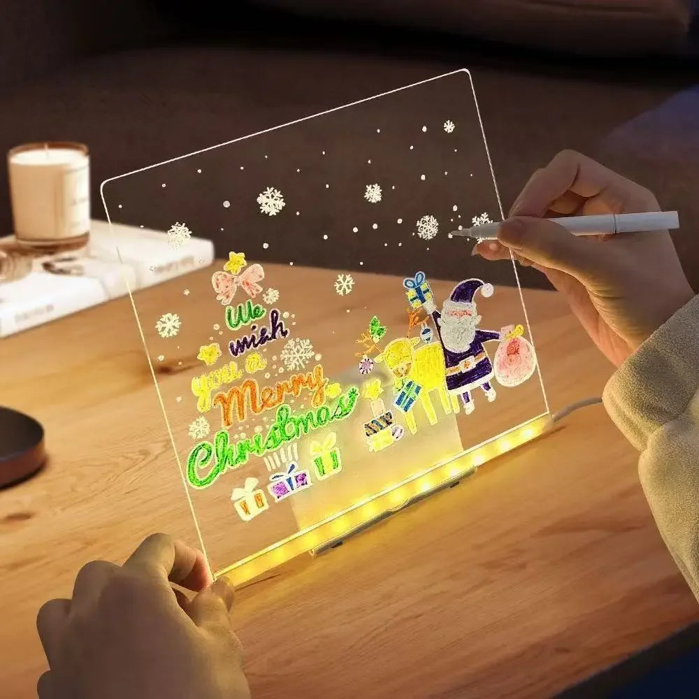 CowLost | product_id-led-acrylic-drawing-board-with-colour-pens-and-night-light-for-kids |2