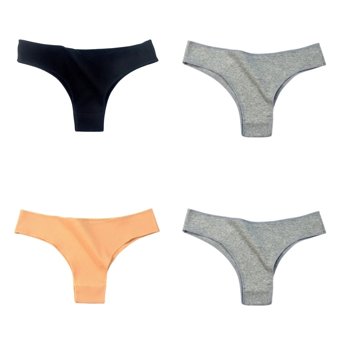 CowLost | product_id-4-pack-womens-cotton-breathable-low-waist-solid-briefs-m-xl |15