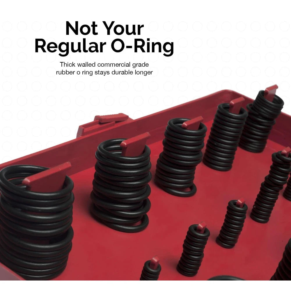 CowLost | 419-225pcs-rubber-o-ring-assortment-kit-buna-n-gasket-sealing-replacement-o-rings-32-metric-sizes-for-plumbing-faucet-repair |13
