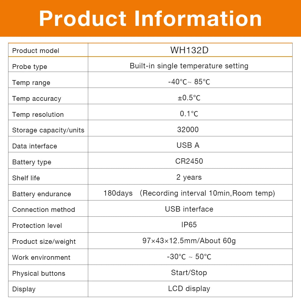 Tlog Series USB Temperature Humidity Data Logger LCD Ultra-low Temp Recorder for Cold-chain Lab