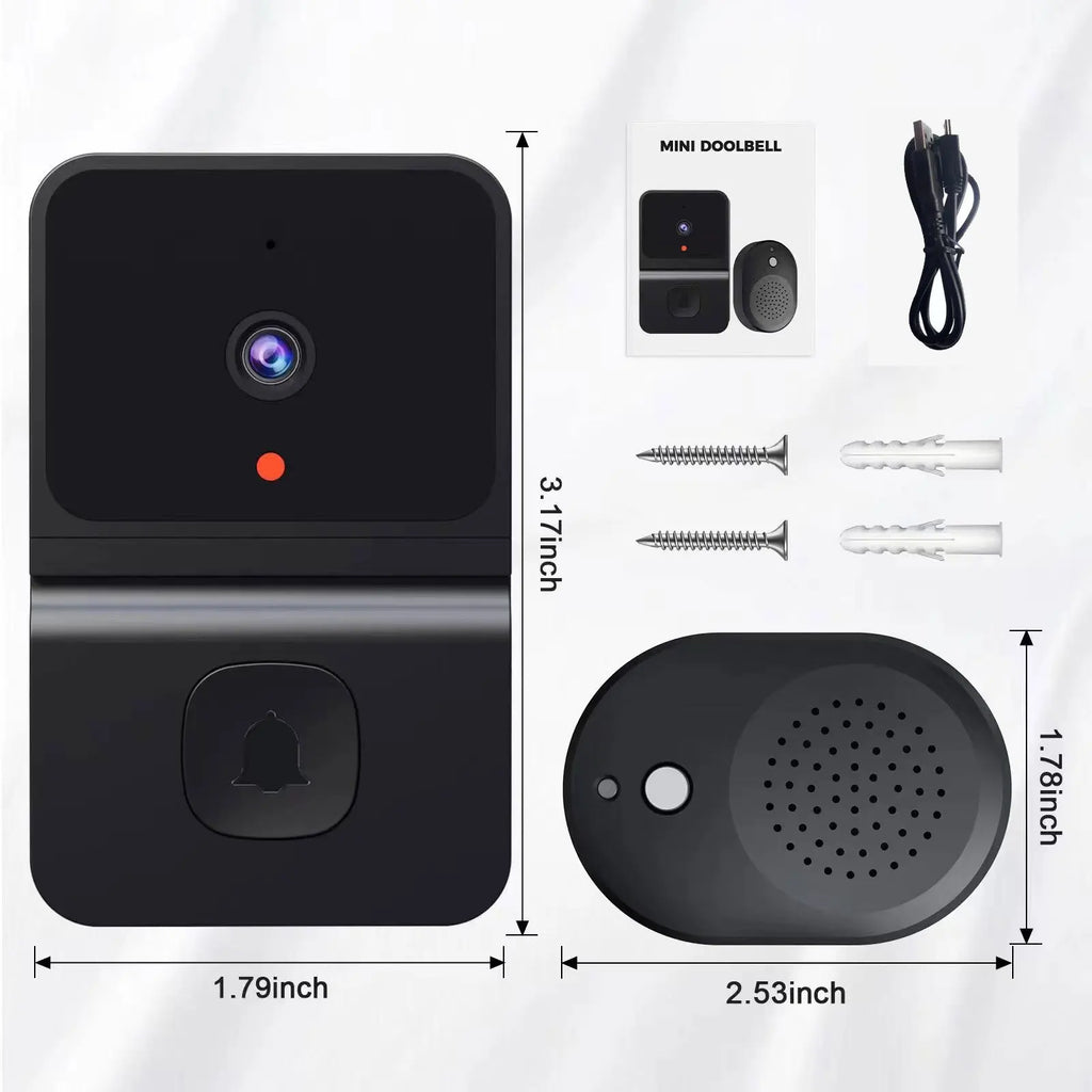 CowLost | wifi-video-doorbell-smart-home-wireless-security-protection-camera-ring-door-bell-intercom-night-vision-rechargeable-kement-app |3