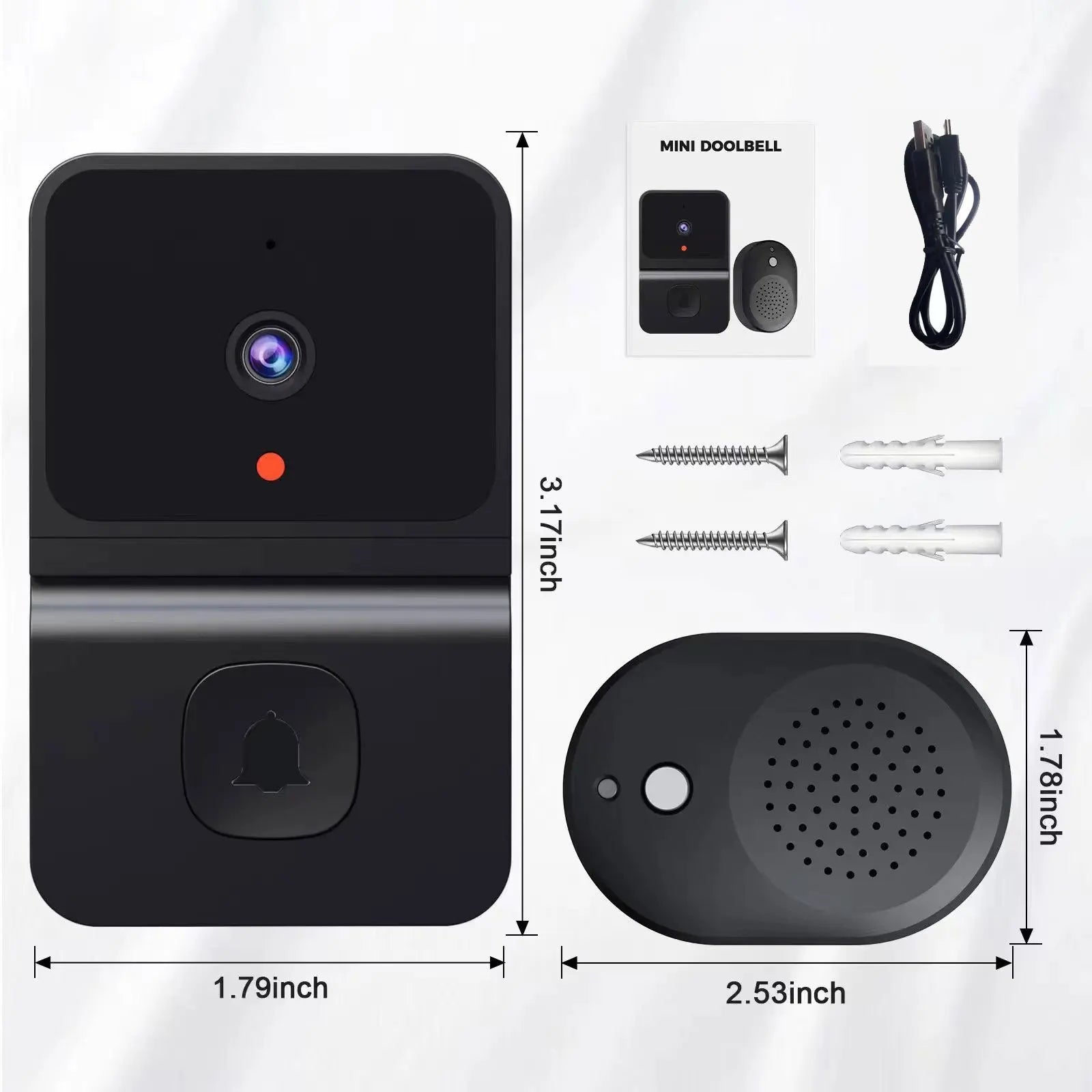 CowLost | wifi-video-doorbell-smart-home-wireless-security-protection-camera-ring-door-bell-intercom-night-vision-rechargeable-kement-app |3