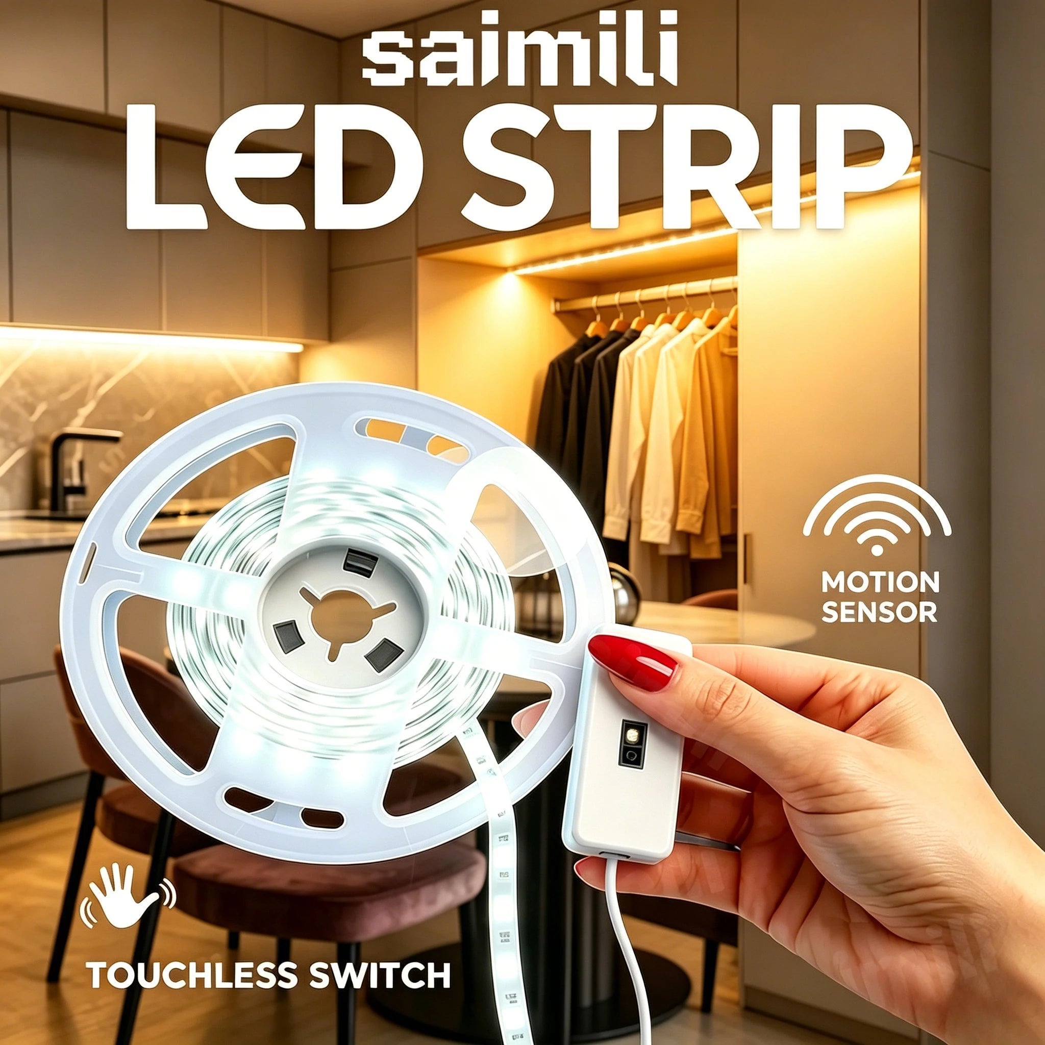 CowLost | tv-led-backlight-strips-bars-product_id-1m-usb-5v-led-strip-light-60-leds-m-gesture-control-dimmable-night-lamp |1