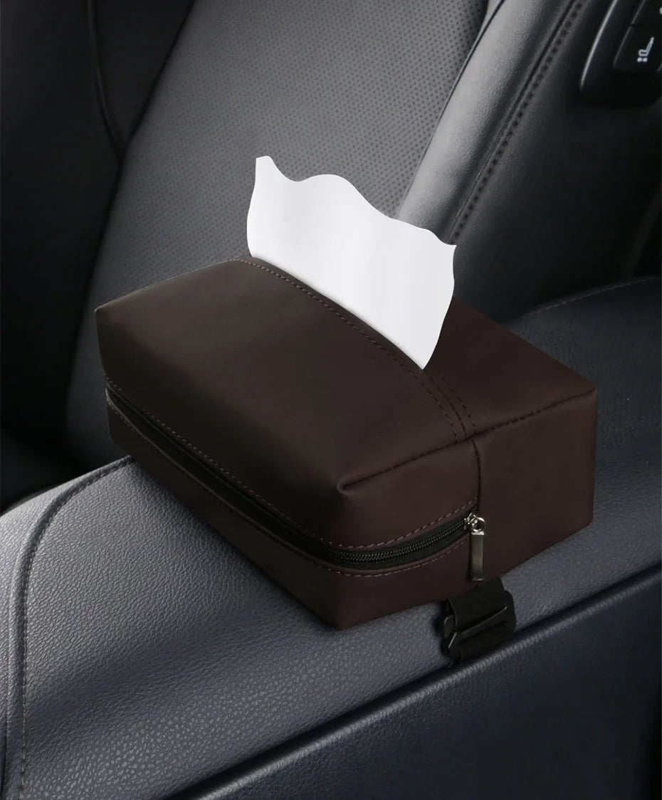 CowLost | paper-towel-holders-product_id-nappa-leather-car-tissue-box-holder-hanging-on-sun-visor-or-seat-back-organizer |11