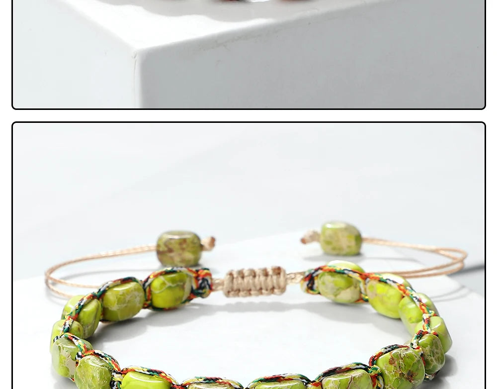 CowLost | badge-pass-holders-handmade-bohemian-imperial-stone-beaded-bracelet |14
