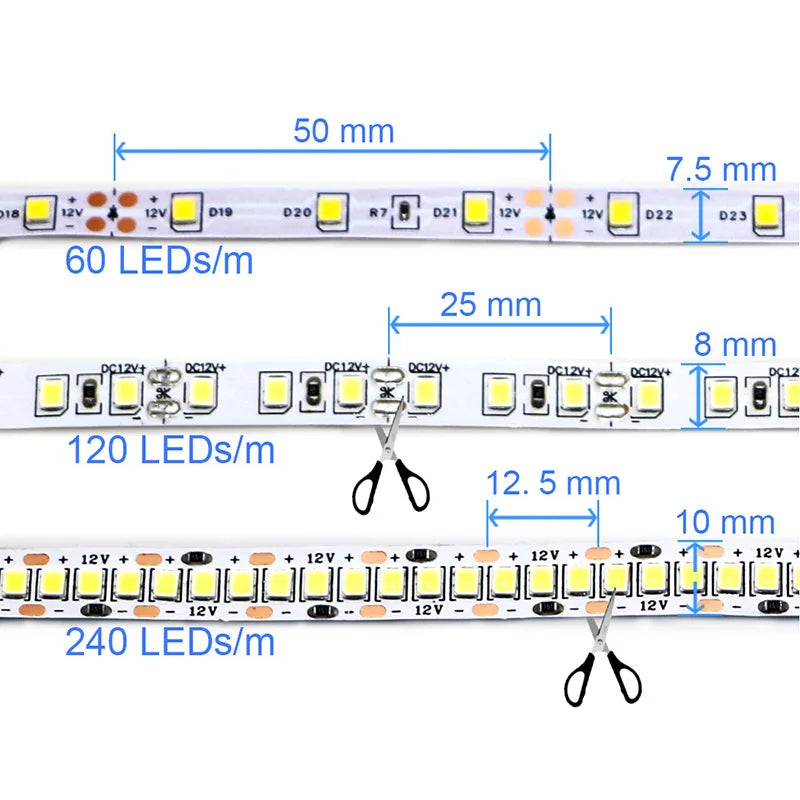 CowLost | 2835-5m-300-600-1200leds-led-strip-dc12v-24v |6