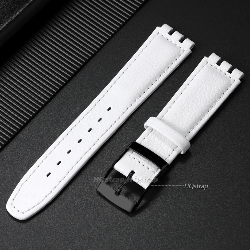 CowLost | product_id-17mm-waterproof-leather-sport-watch-strap-for-swatch-with-metal-pin-buckle |16