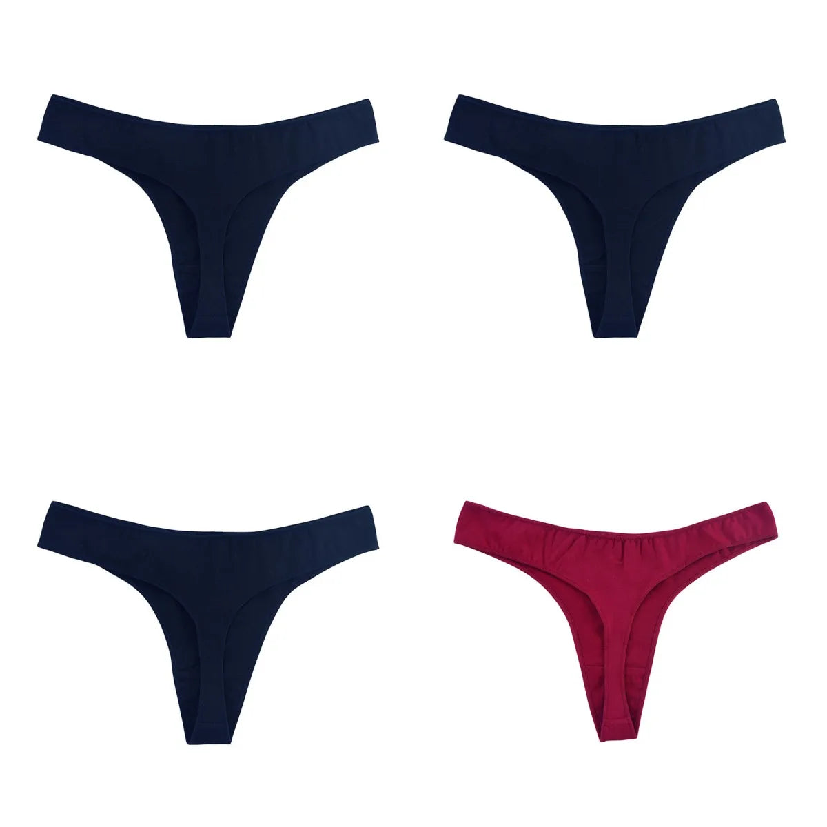 CowLost | product_id-4-pack-women-s-cotton-low-waist-breathable-solid-color-g-string-thongs-m-xl |37