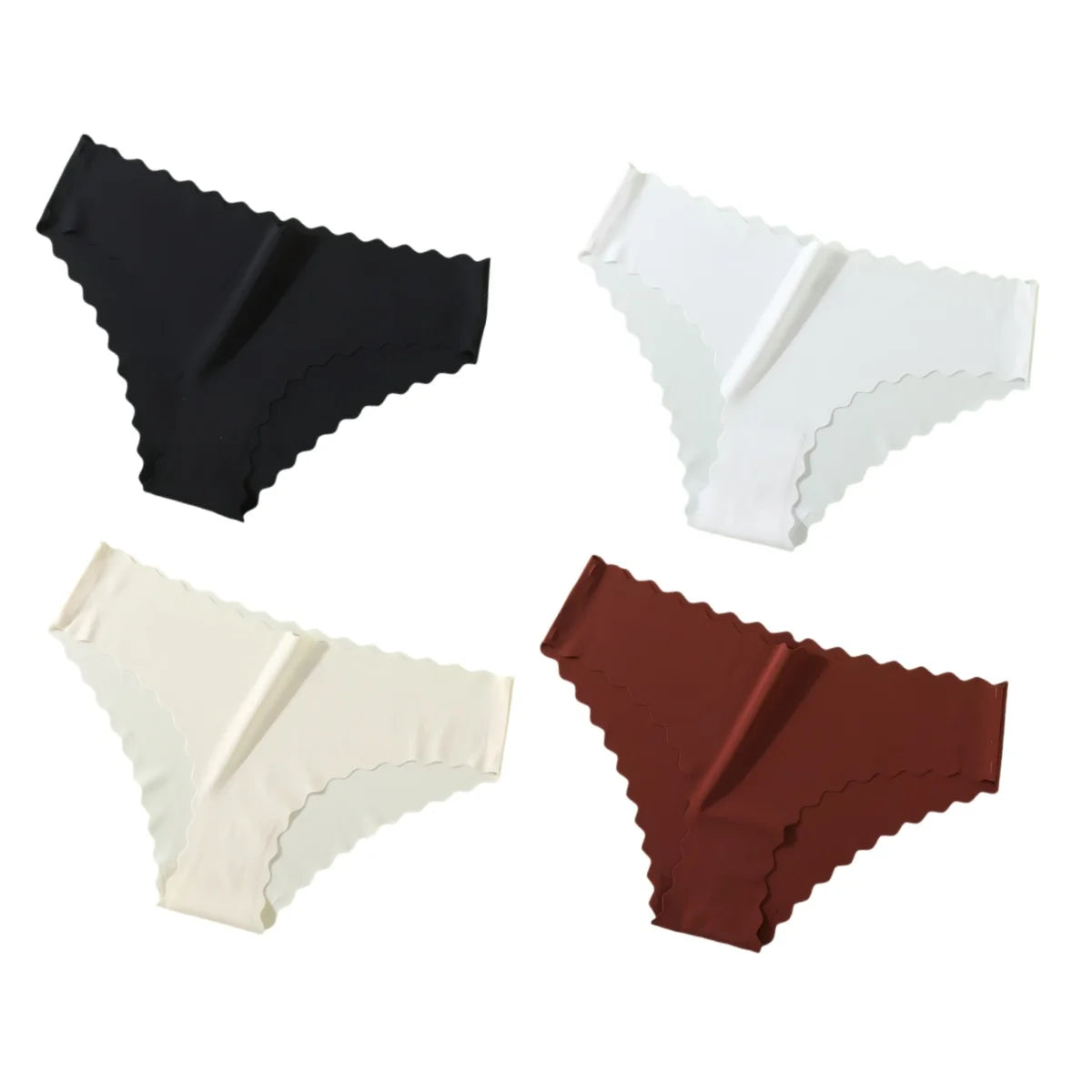 CowLost | product_id-4pcs-womens-mid-rise-seamless-ice-silk-briefs-xs-xl-no-show-solid-panties |13