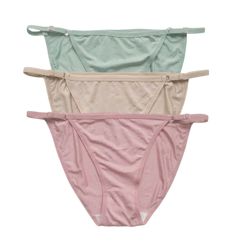 CowLost | product_id-3pcs-women-s-low-rise-ice-silk-brazilian-briefs-s-xl-solid-colors |22